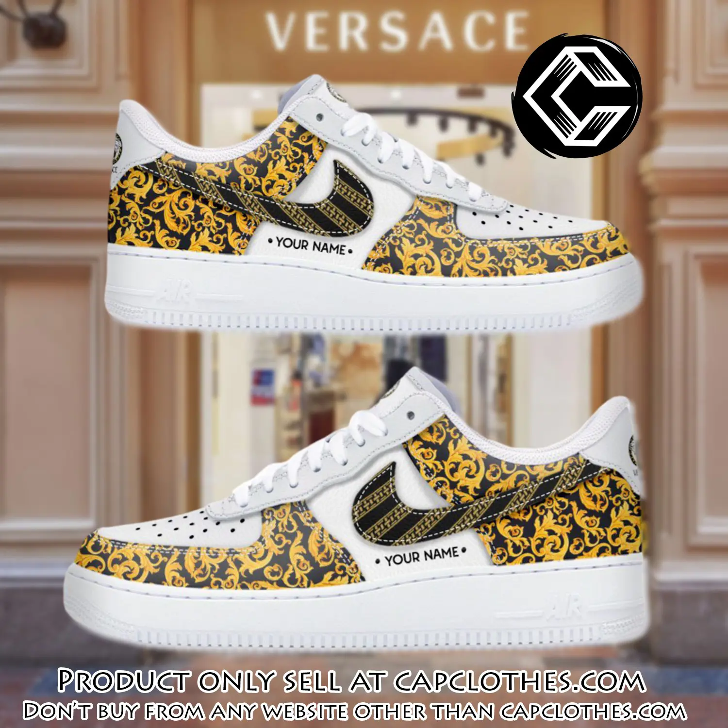 Personalized versace luxury air force 1 sneakers limited af1 shoes oaf1020 cc3945519